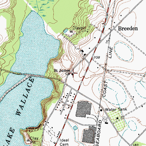 Topographic Map of Saint James Church, SC