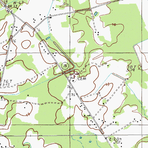 Topographic Map of Saint James School (historical), SC