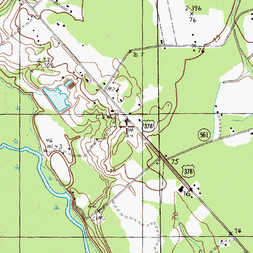 Topographic Map of Saint John Church, SC
