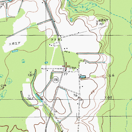 Topographic Map of Saint John School (historical), SC