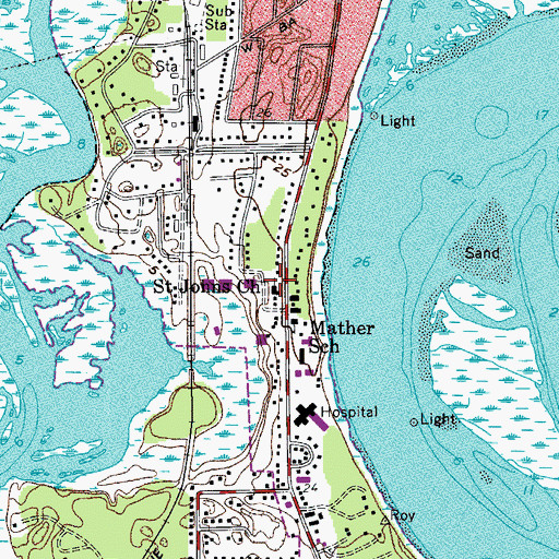 Topographic Map of Saint Johns Lutheran Church, SC