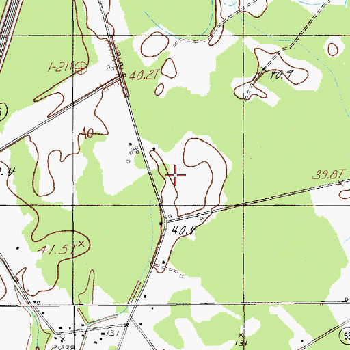 Topographic Map of Saint Johns Church, SC