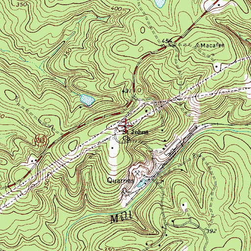 Topographic Map of Saint Johns Church, SC