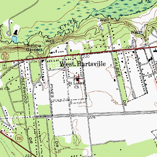 Topographic Map of Saint Lukes Church, SC
