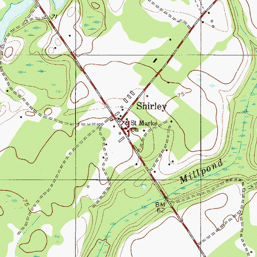 Topographic Map of Saint Marks Church, SC