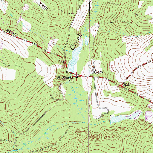 Topographic Map of Saint Marks Church, SC