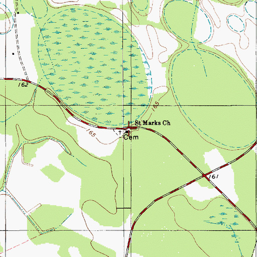 Topographic Map of Saint Mark Missionary Baptist Church, SC