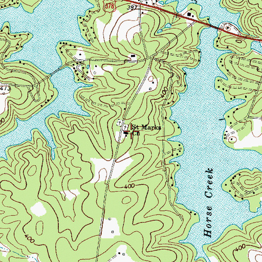 Topographic Map of Saint Marks Church, SC