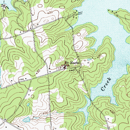 Topographic Map of Saint Marks Church, SC