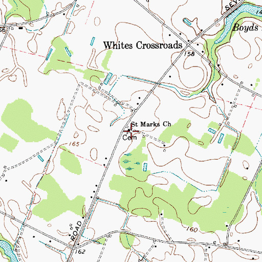 Topographic Map of Saint Marks Church, SC