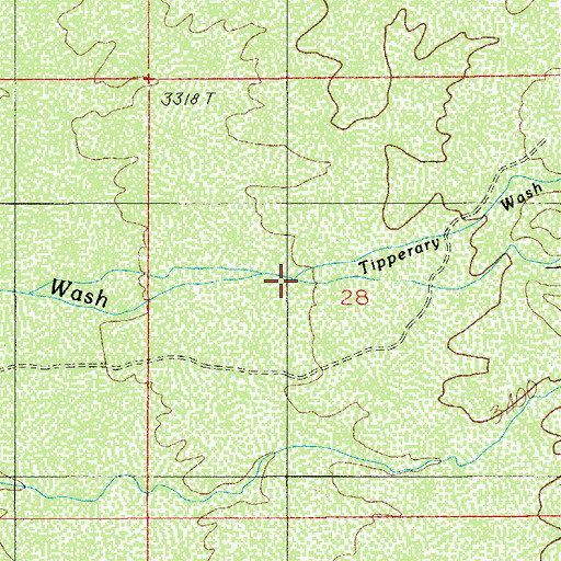 Topographic Map of Tipperary Wash, AZ