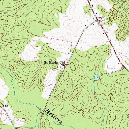 Topographic Map of Saint Marks Church, SC