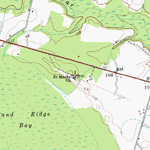 Topographic Map of Saint Marks Church, SC