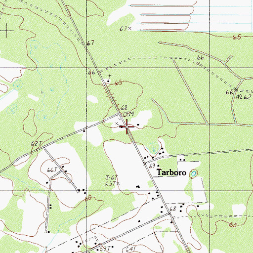 Topographic Map of Saint Marys Church, SC