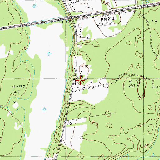 Topographic Map of Saint Marys Church, SC
