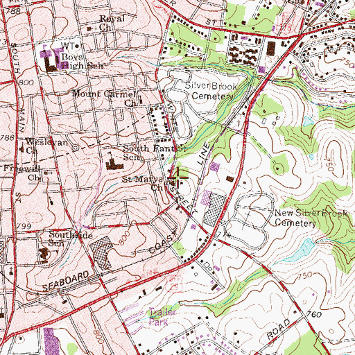 Topographic Map of Saint Marys Church, SC