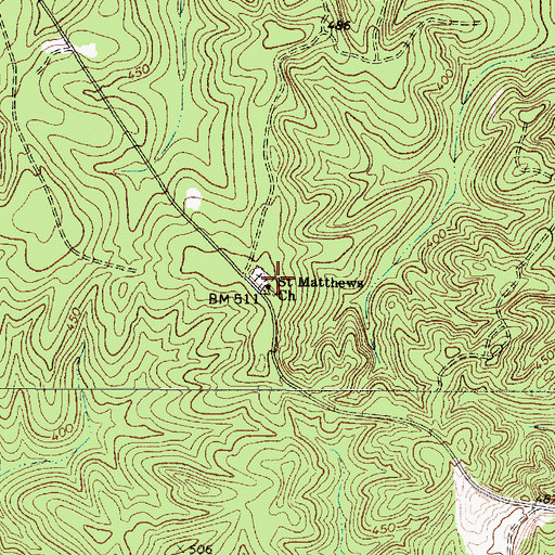 Topographic Map of Saint Mathews African Methodist Episcopal Church, SC