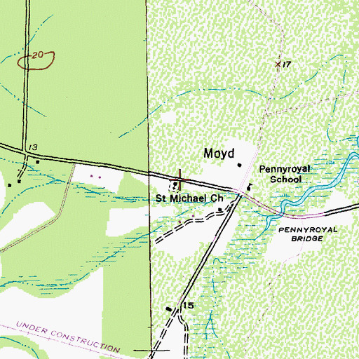 Topographic Map of Saint Michael Church, SC