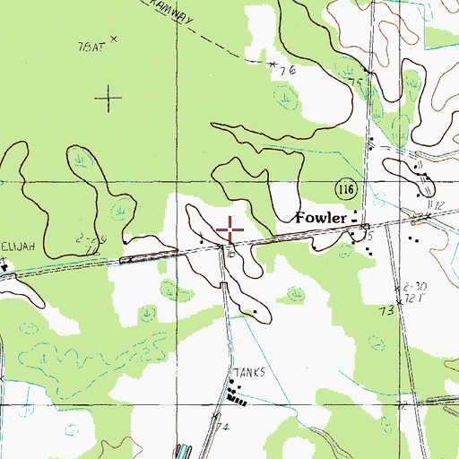 Topographic Map of Saint Paul Church, SC