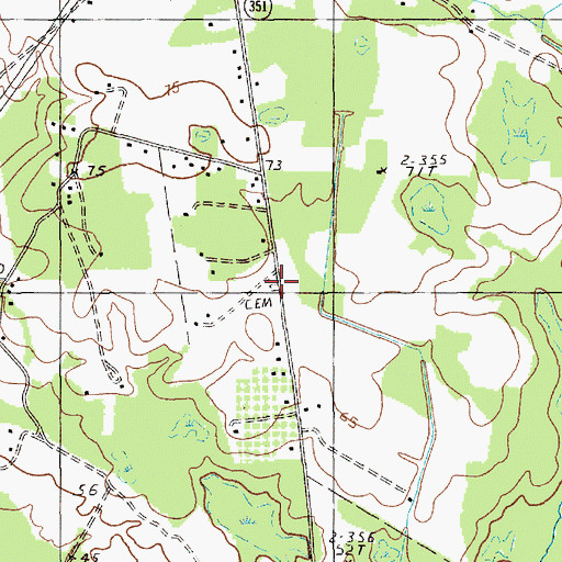 Topographic Map of Saint Paul Church, SC