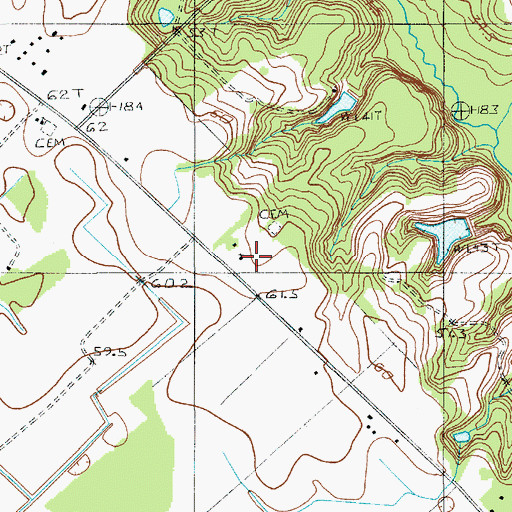 Topographic Map of Saint Paul Church, SC