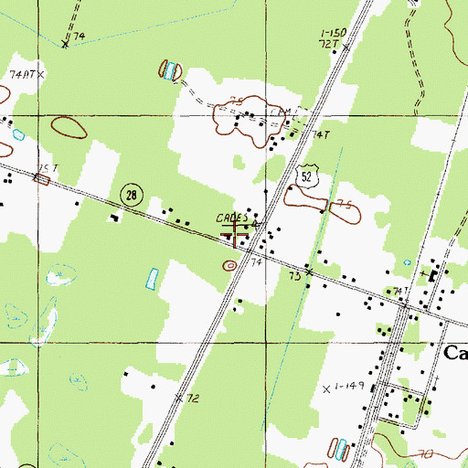 Topographic Map of Saint Paul Church, SC