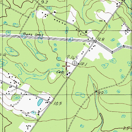 Topographic Map of Saint Pauls Church, SC