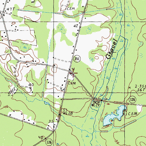 Topographic Map of Saint Peter Church, SC