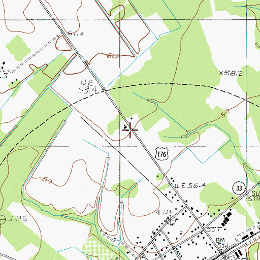 Topographic Map of Saint Peter School (historical), SC