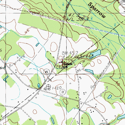 Topographic Map of Salem Church, SC