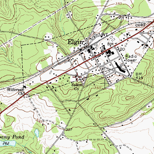 Topographic Map of Salem Church, SC