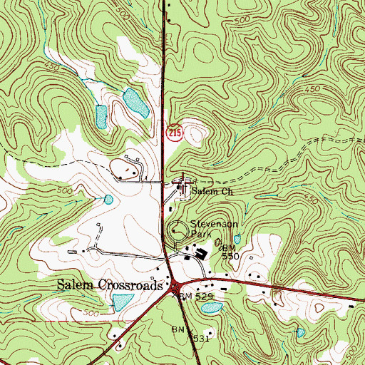 Topographic Map of Salem Church, SC