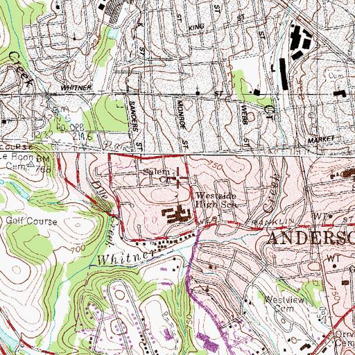 Topographic Map of Salem Church, SC