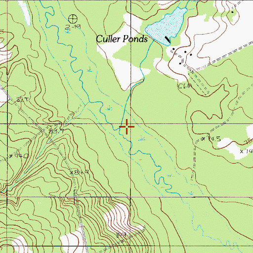 Topographic Map of Salem Creek, SC