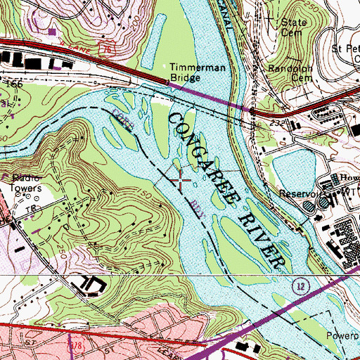 Topographic Map of Saluda River, SC