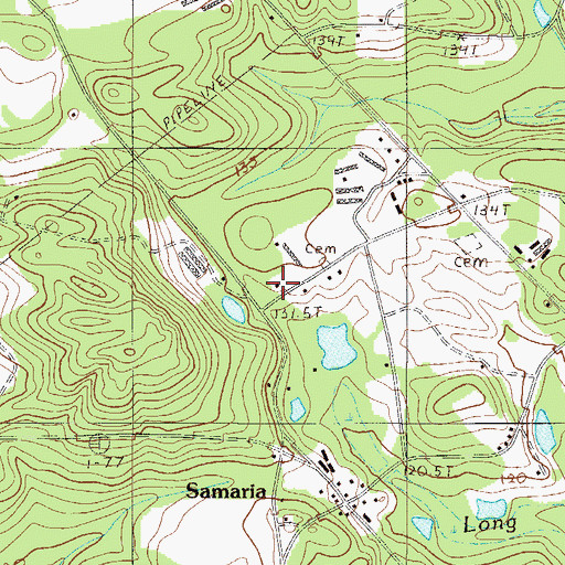 Topographic Map of Samaria School (historical), SC