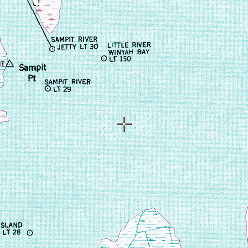 Topographic Map of Sampit River, SC