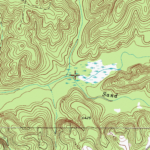 Topographic Map of Sand Creek, SC