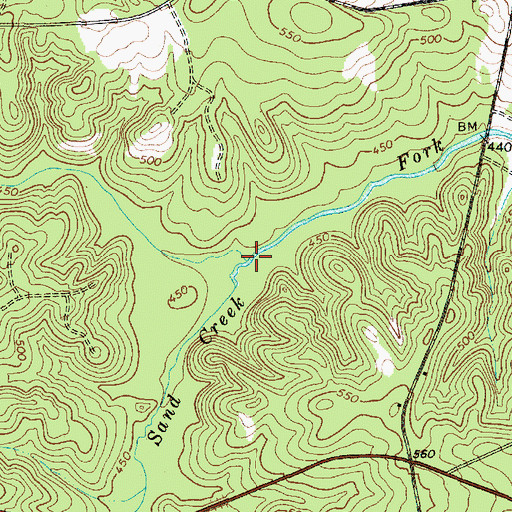 Topographic Map of Sand Creek, SC