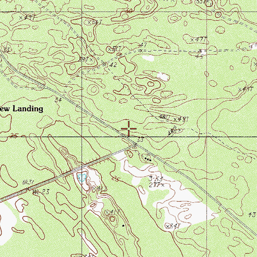 Topographic Map of Sand Hills, SC