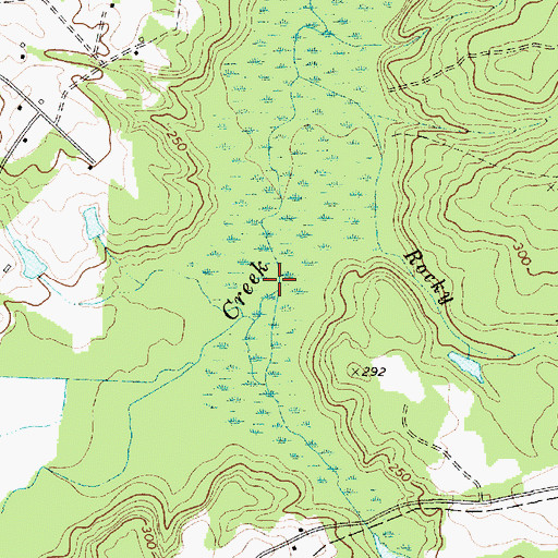 Topographic Map of Sandy Branch, SC
