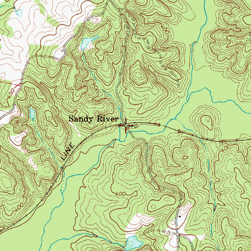 Topographic Map of Sandy River, SC