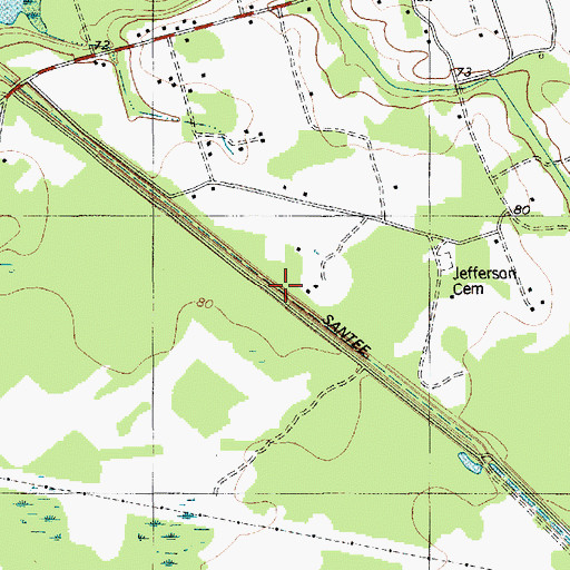 Topographic Map of Santee Canal, SC