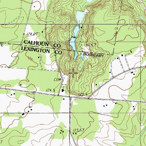 Topographic Map of Sardis Church, SC