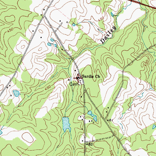 Topographic Map of Sardis Church, SC