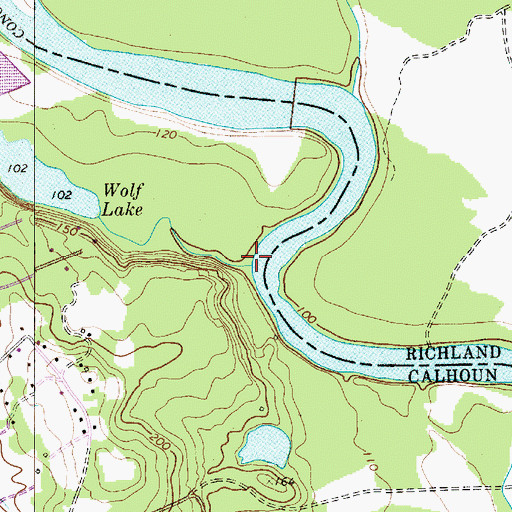 Topographic Map of Savany Hunt Creek, SC