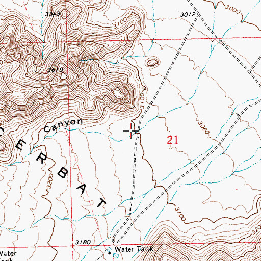 Topographic Map of Tipton Canyon, AZ