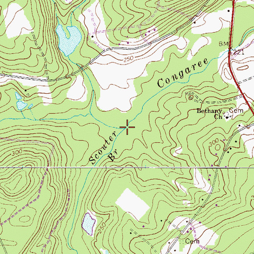 Topographic Map of Scouter Branch, SC