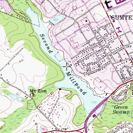 Topographic Map of Second Millpond, SC