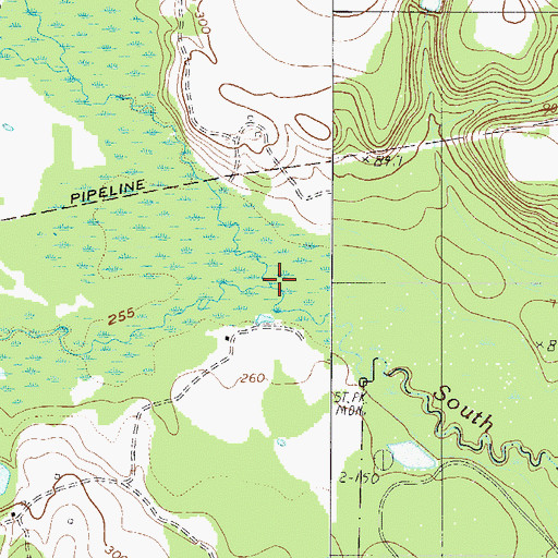 Topographic Map of Shaw Creek, SC